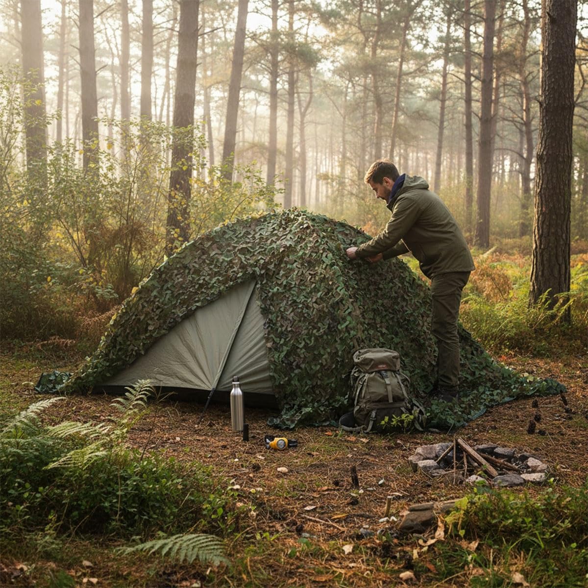 Red Camuflaje Sombra Jardin, Militar Malla De Camuflaje, Toldo Malla Exterior Impermeable para Decoración, Caza, Tiro, Camping, Cubiertas del Coche, Protector Solar