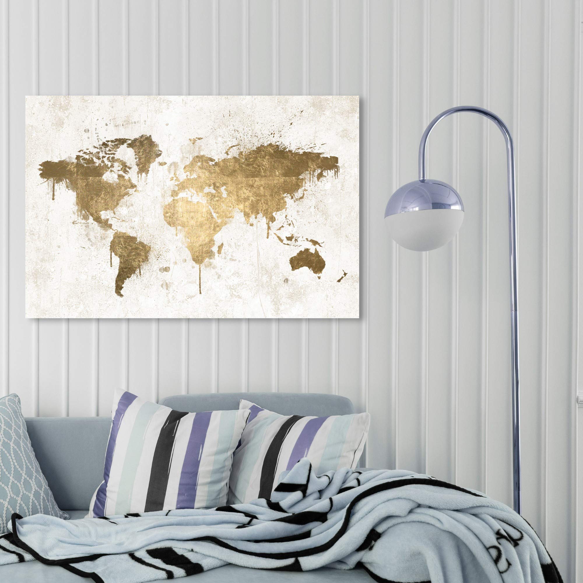 Amazon.com: The Oliver Gal Artist Co. Mapas y banderas - Lienzo