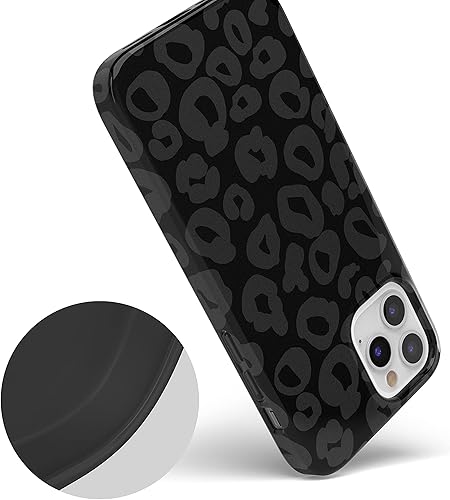 Miniatura 3 de Casely Funda para iPhone 13 Pro Max  Compatible con MagSafe  Into The Wild  Funda de leopardo negro para mujer