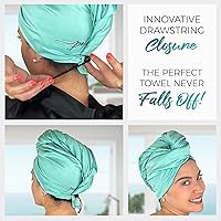 Vista 5 de Envoltorio de toalla de microfibra para el cabello para mujeres - Regalo y viaje - Suave como la seda - Cabello rizado, ondulado, liso para chicas