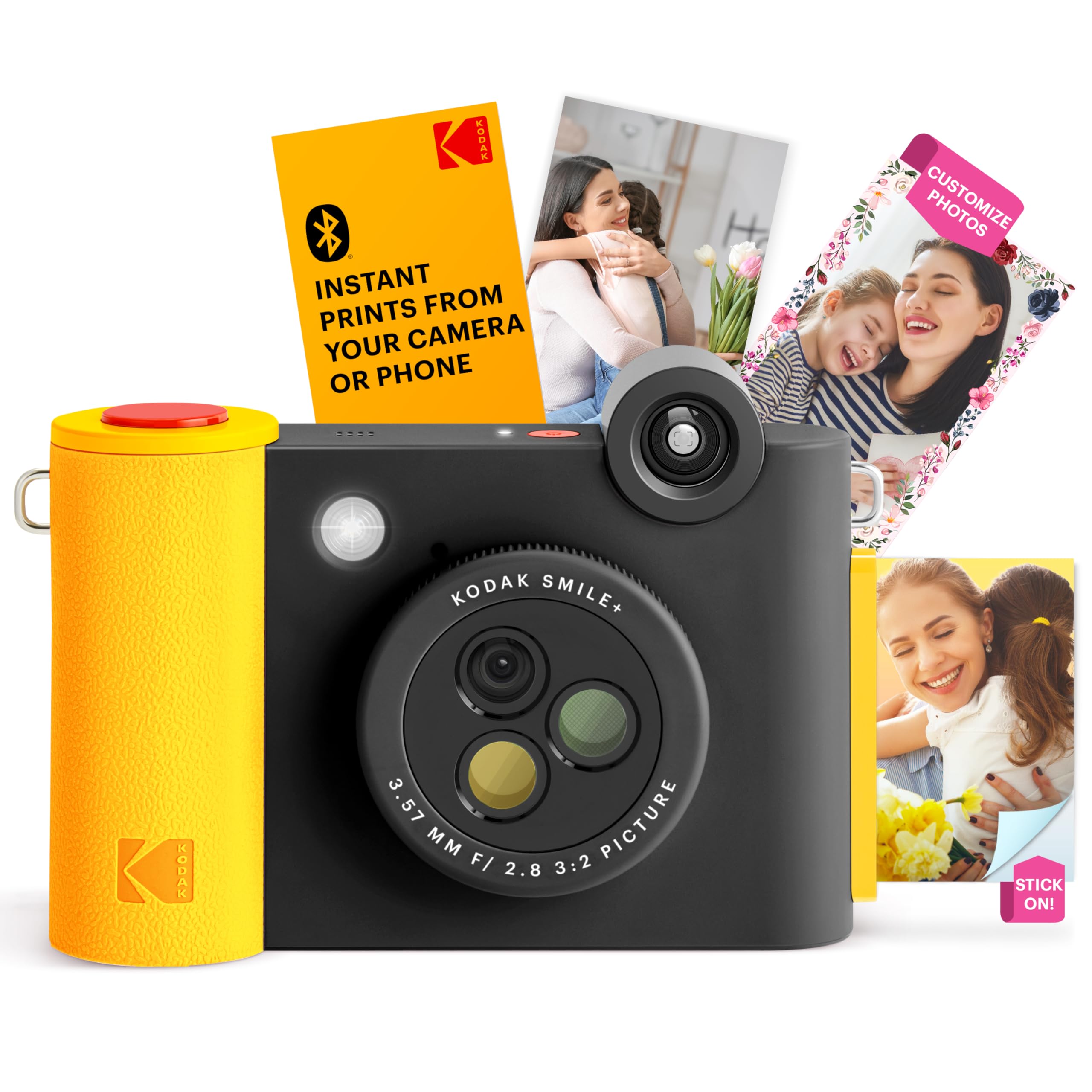 KODAKSmile+ 2-in-1 Digital Instant Print Camera Wireless Bluetooth Photo  Printer 10MP, Special-Effect Rotating Lens, Zink 2x3 Inch Sticky-Back