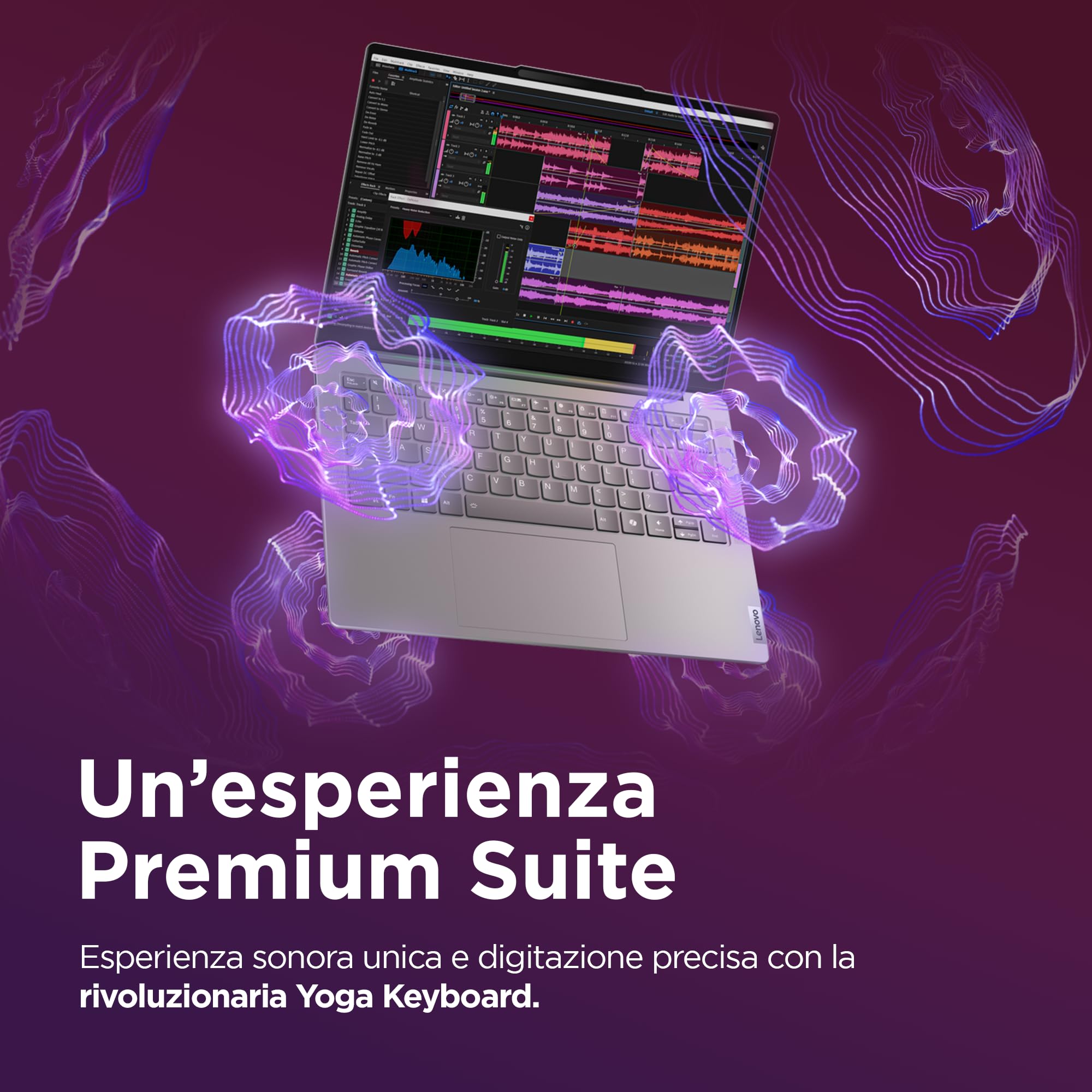 Lenovo Yoga Slim 7 AI Notebook - Display OLED 14" WUXGA (1920x1200), Intel Core Ultra 7 155H, RAM 32 GB, SSD 1 TB, Grafica integrata Intel Arc, Windows 11 Home - Luna Grey