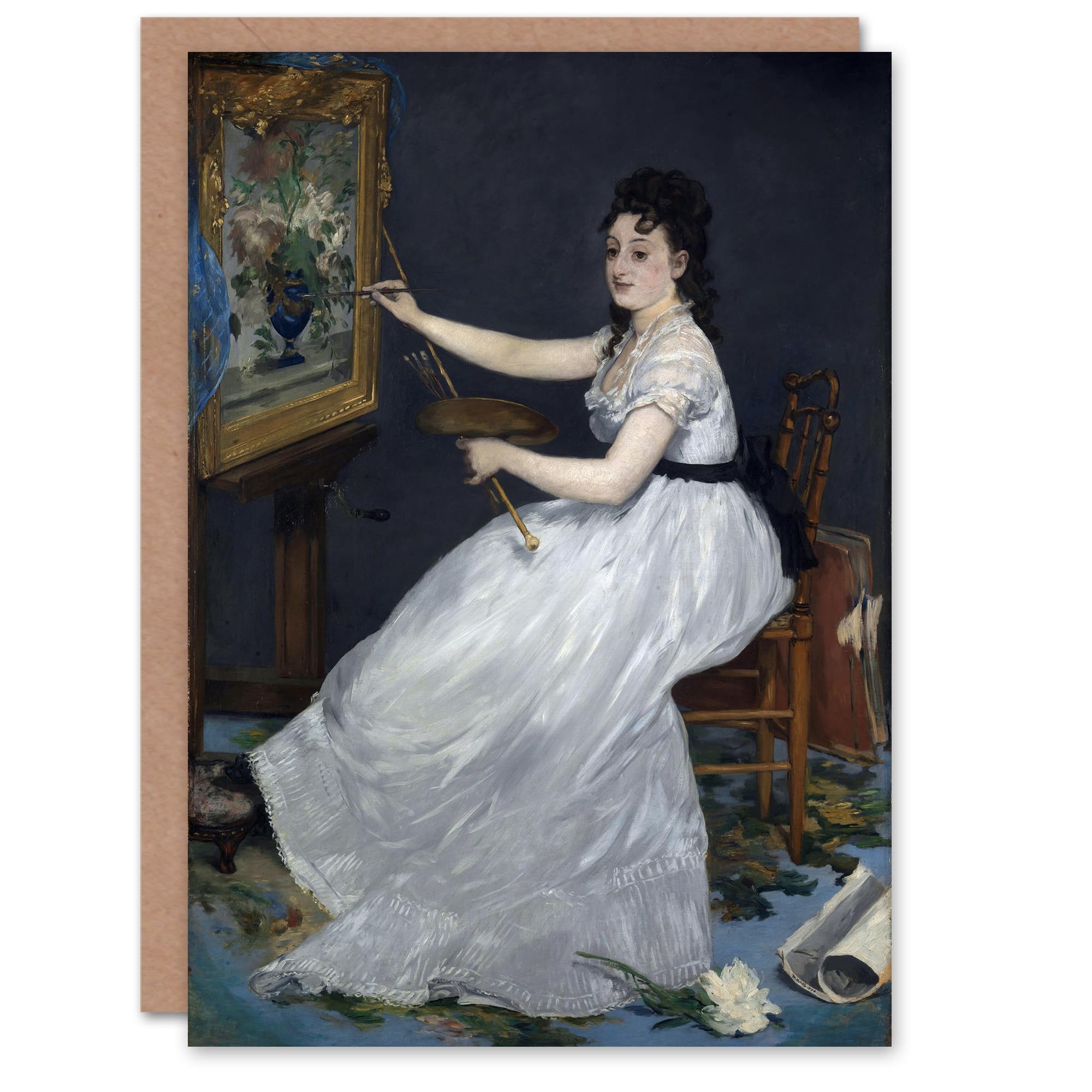 Artery8 Edouard Manet Art Card Portrait of Painter Eva Gonzales