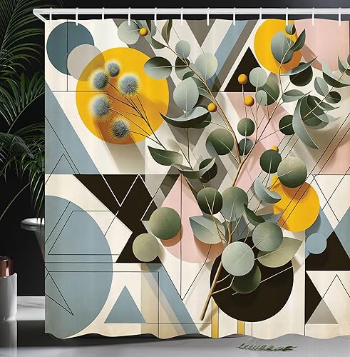 Miniatura 18 de Cortina de regadera de mundo marino, peces, estrellas de mar, formato arte moderno, decoraciones temáticas para niños para baño del hogar, Marrón