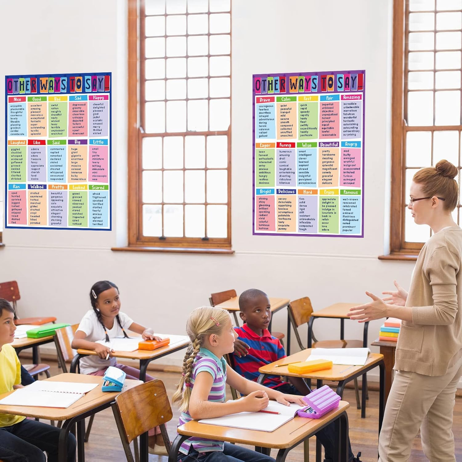 8 Pieces Educational English Posters English Grammar Chart Posters English Grammar Chart Decoration