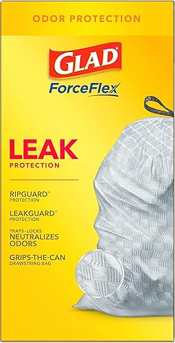 Miniatura 9 de Glad ForceFlex - Bolsas de basura altas con cordón para cocina, 13 galones, OdorShield, 40 unidades (paquete de 2)