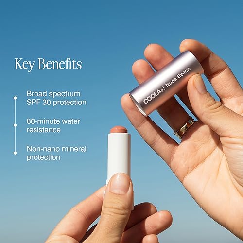 Miniatura 3 de COOLA Bálsamo labial teñido orgánico y protector solar mineral con SPF 30 cuidado de labios probado por dermatólogos para protección diaria vegano