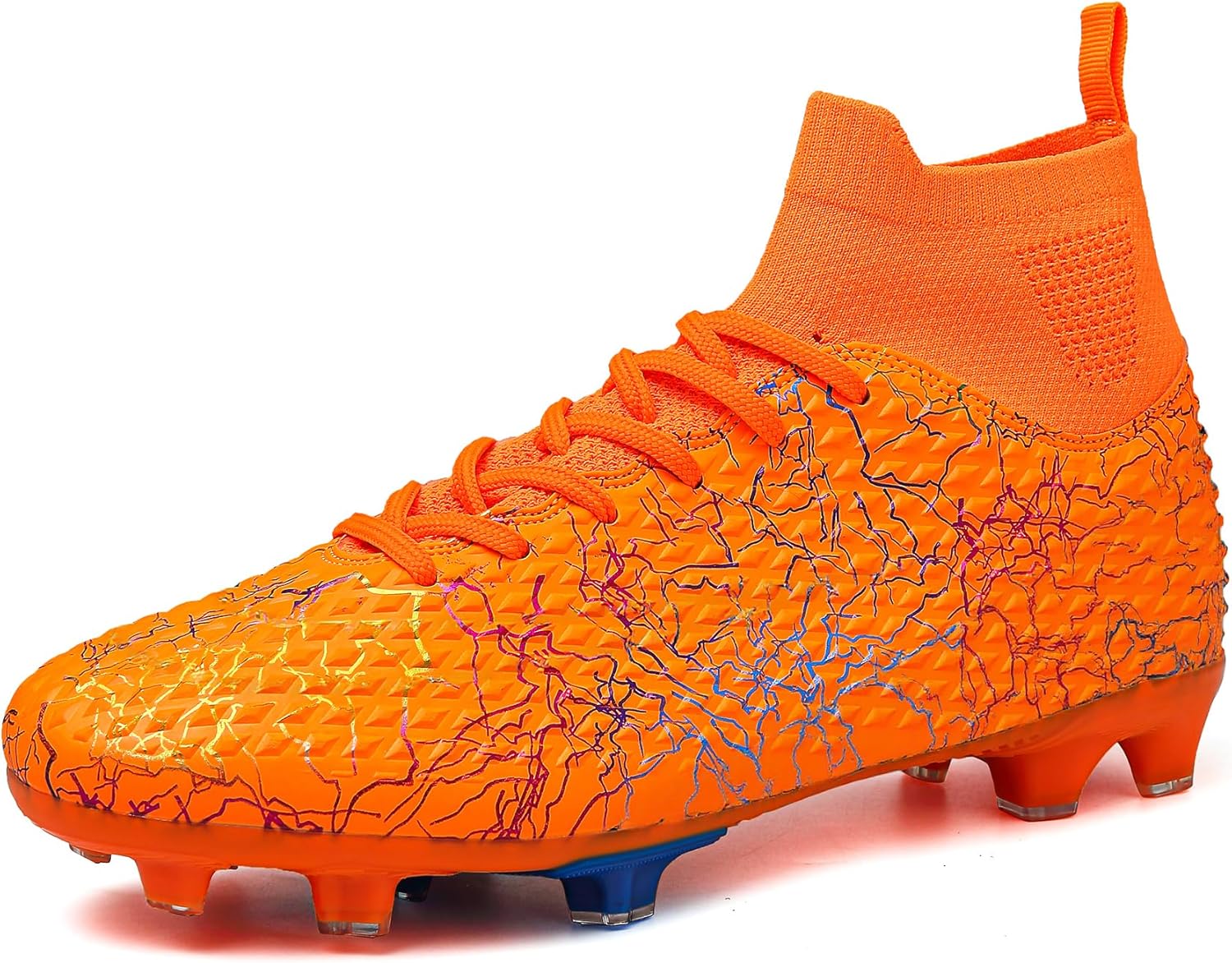 Men's Soccer Shoes High-Top Soccer Cleats Outdoor Breathable Athletic Professional Spikes Youth Boys Football Shoes Unisex