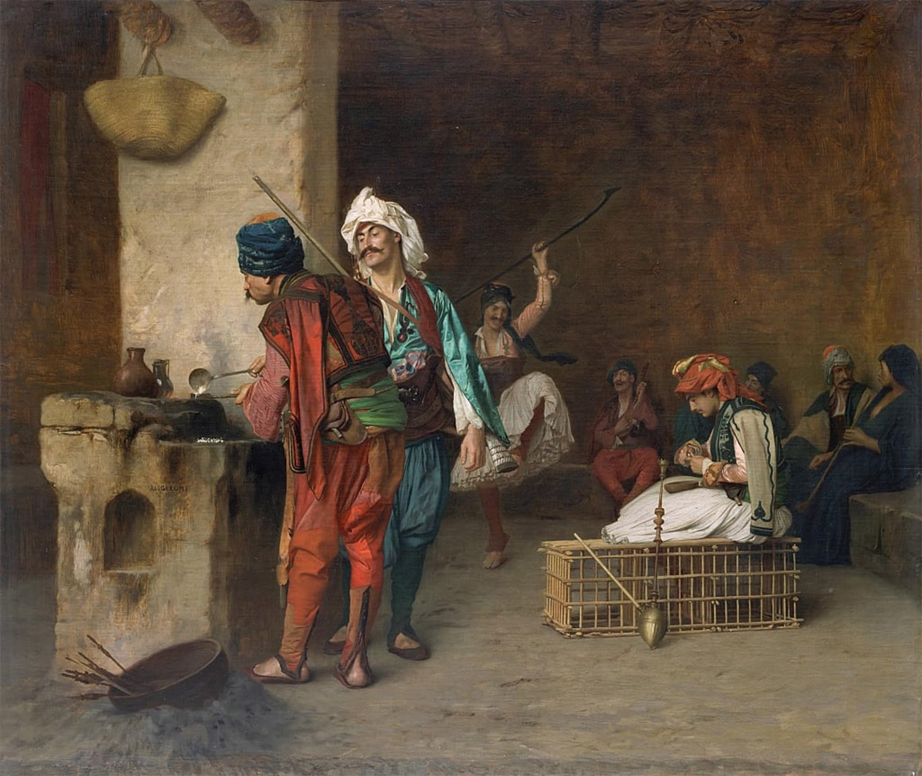 POSTERIIk Vintage Classic Picture Landscape Artwork Cafe House Casting by Jean Leon Gerome Portrait Canvas Painting for Office Home Decor 60x90cm