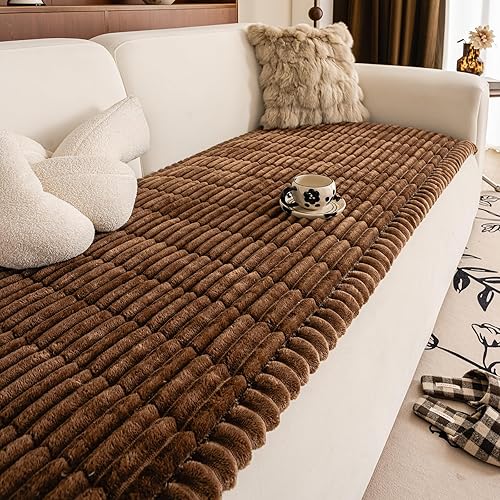 Miniatura 10 de Funda protectora de piel sintética para perro, funda de sofá de felpa suave y mullida para perros, lavable, antideslizante, manta para mascotas,