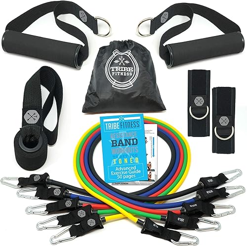 Miniatura 5 de TRIBE Juego de bandas de resistencia + paquete de accesorios premium