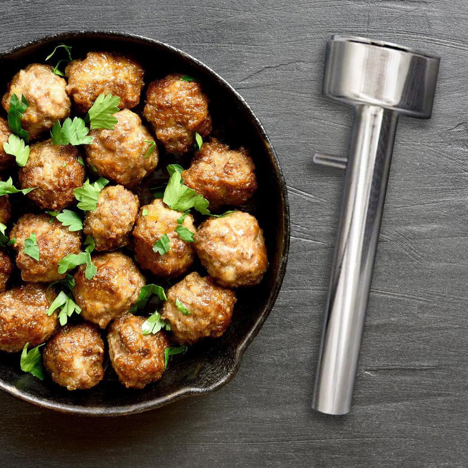 Paletta per Falafel Falafel Maker: YIDM Porzionatore di Falafel, Riutilizzabile Paletta per Falafel, Spessa falafel Maker Scoop, Acciaio Inox Paletta per Falafel per Fare Falafel/Polpette