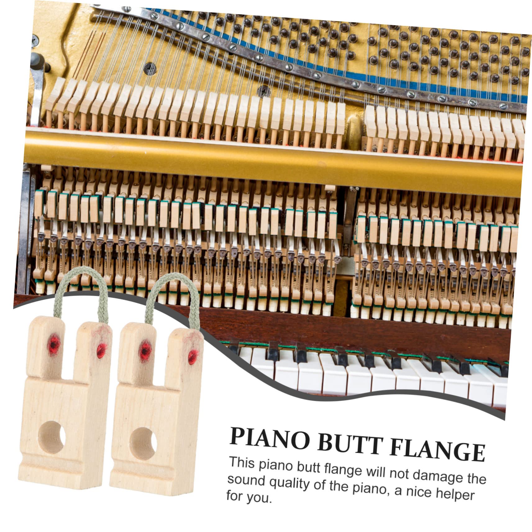 6 Pezzi Accessori Pianoforte Supporto in Legno e Corda, Parti di Ricambio per Martello, Facile da Trasportare, per Uso Professionale e Personale