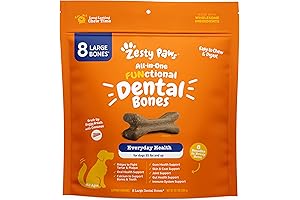 Zesty Paws 8-in-1 Dental Bites for Dogs: Natural Oral Care, Gum Health,...