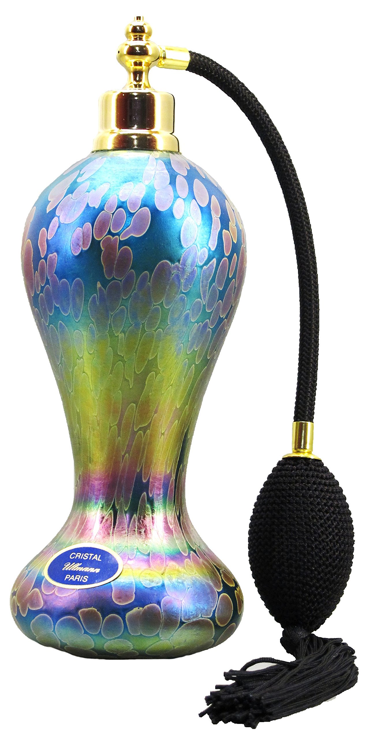 Vaporisateur de parfum style Art Nouveau flacon noir long rétro chic