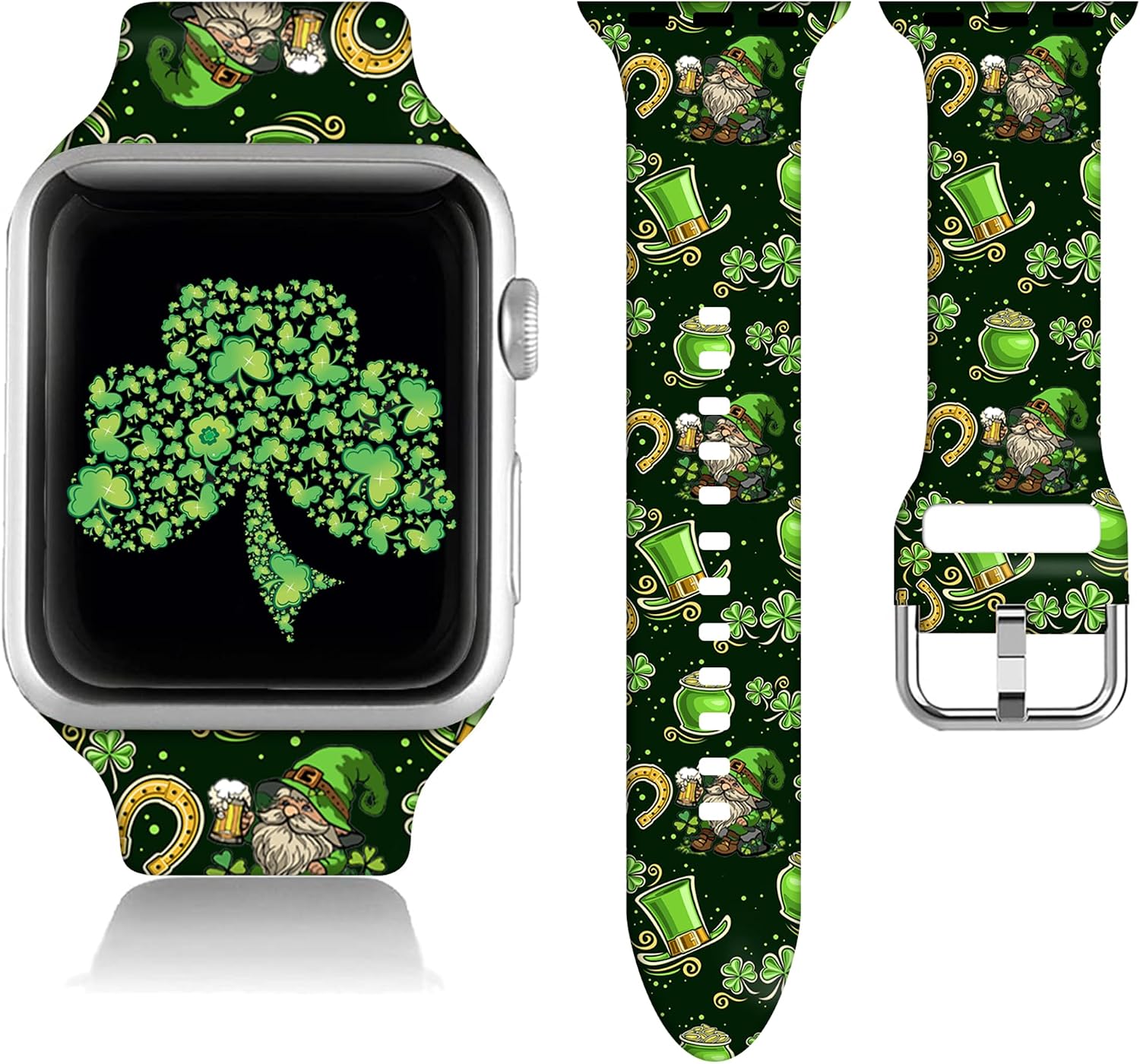 Compatible with Easter Day Easter Eggs Bunny Rabbit Watch Bands for Women Men 38/40/41/42/44/45/46/49mm, Silicone Sport Replacement Wristband Strap for IWatch Series 11 10 9 Ultra 8 7 6 5 4 3 2 1 SE