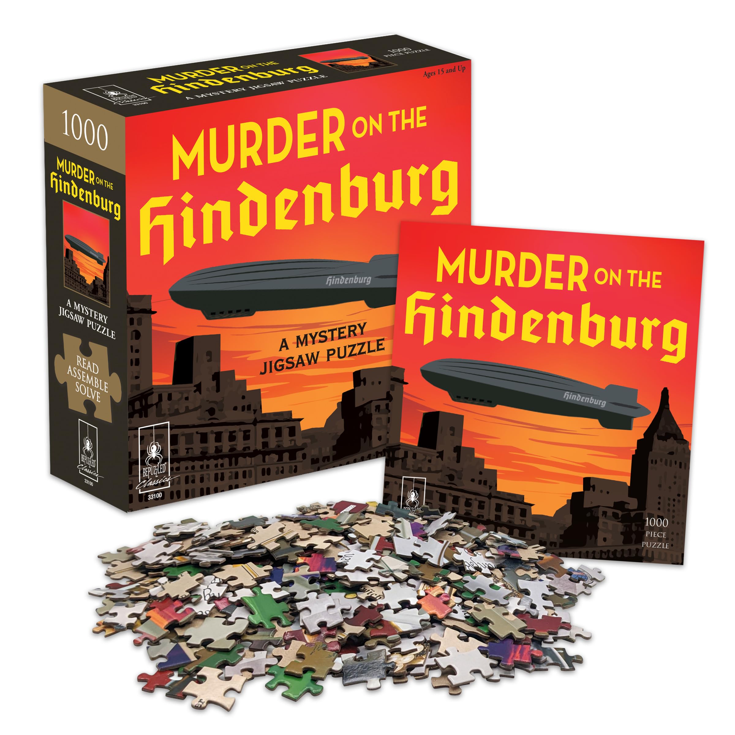 Murder Mystery Party, Classic Mystery Jigsaw Puzzle, Murder on The Hindenburg, 1,000 Piece Jigsaw Puzzle