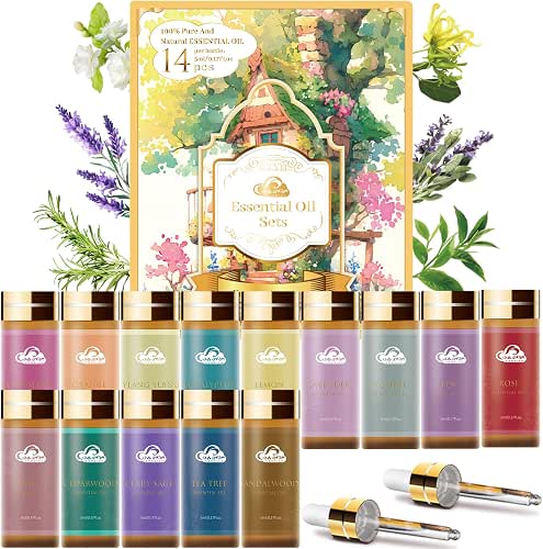 Fragrance Essential Oils Set - 14pcs, Aromatherapy Oils for Skin,