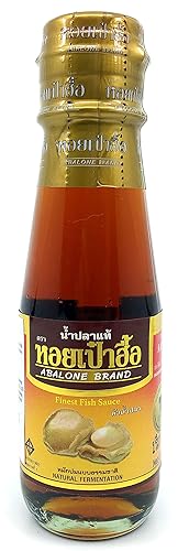 Abalone Marca (Hoi Pao Hae) Salsa de pescado tailandés premium deliciosa para comida tailandesa 3.2 fl oz.3.33 oz.
