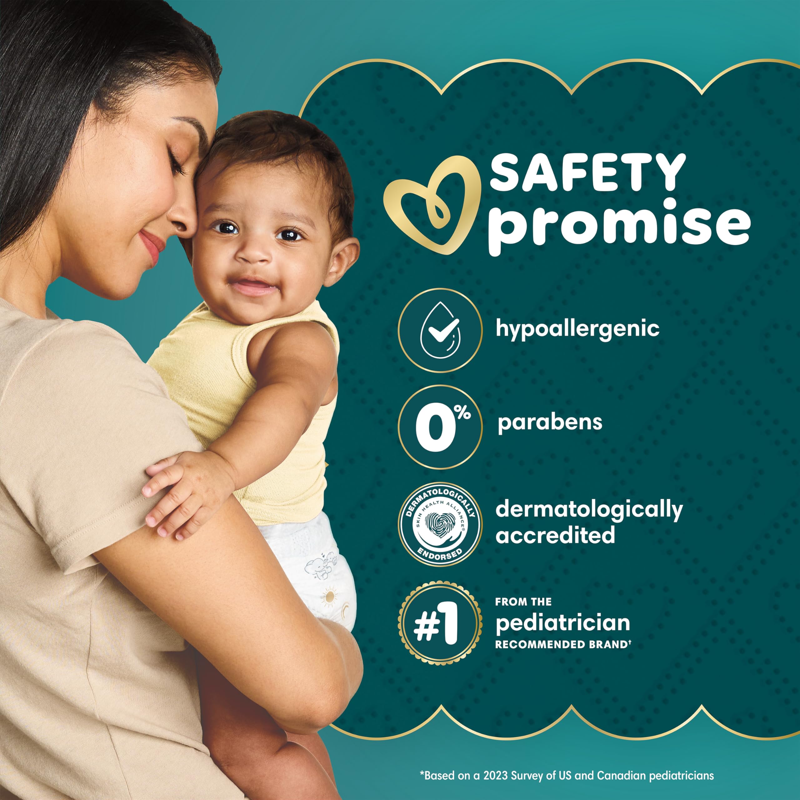 Pampers Gift Set, Disposable Diapers, Sensitive Wipes, & Milestone Gifts - 5