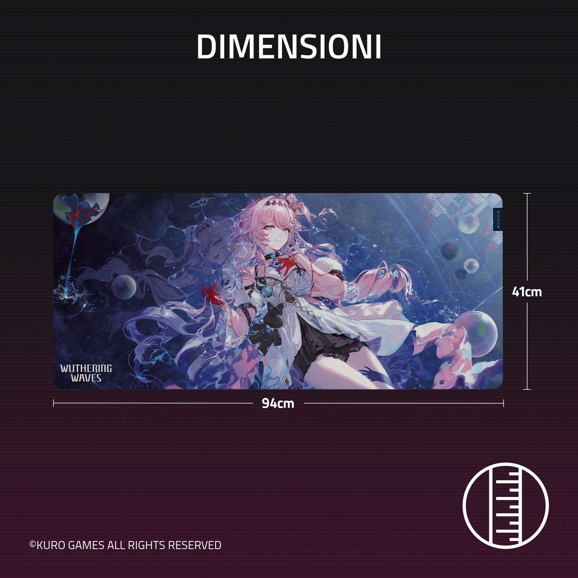 Razer Gigantus V2 XXL Wuthering Waves Edition - Tappetino da gioco morbido per un'esperienza di gioco frenetica e un controllo ottimale - 940 x 410 x 4 mm - tessuto in microfibra | Wuthering Waves
