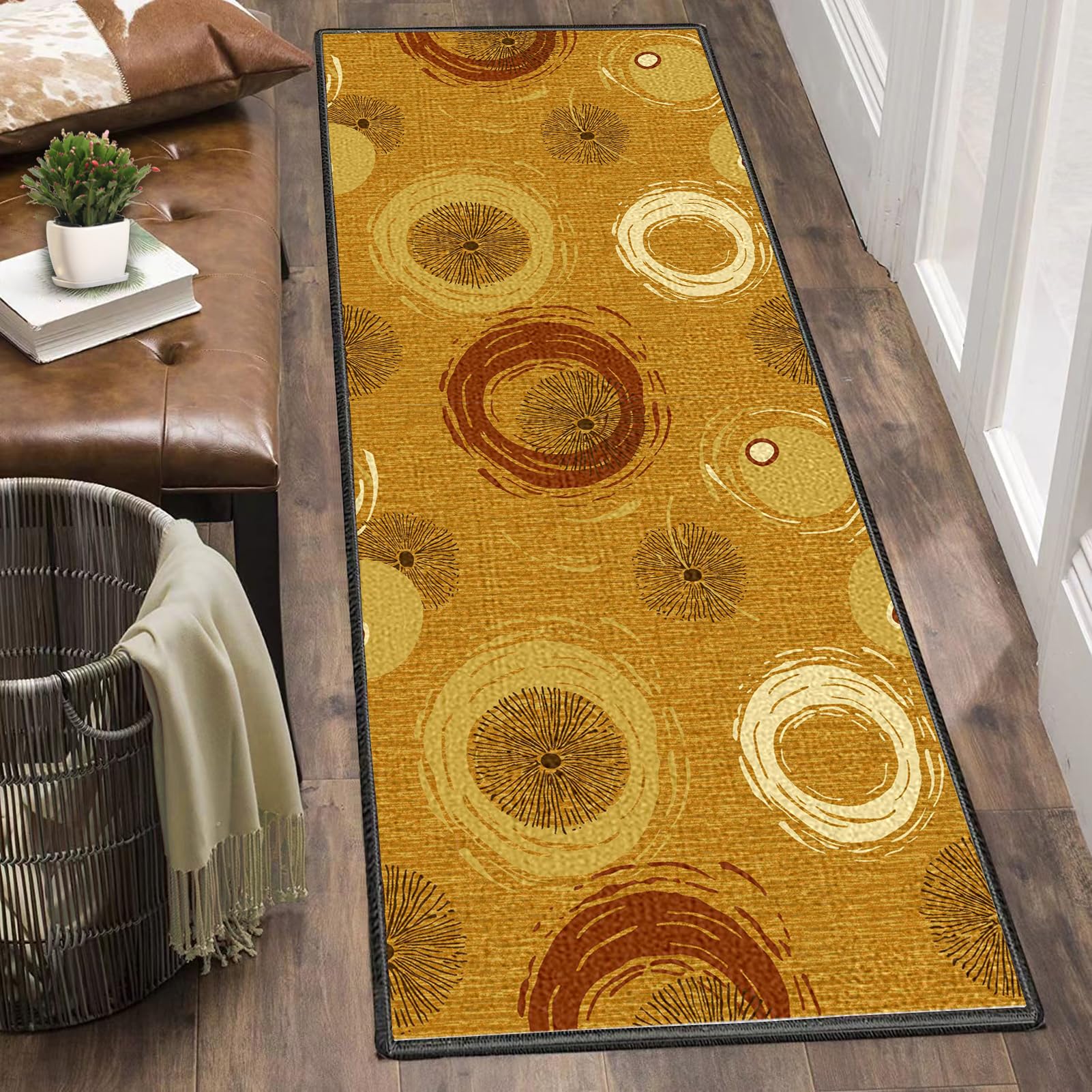 Nadający się do prania, dywan na korytarz, 60 x 250 cm, z krótkim włosiem, chodnik kuchenny, dywan na korytarz, antypoślizgowy bieżnik do korytarza, kuchni, wejścia, jadalni, sypialni