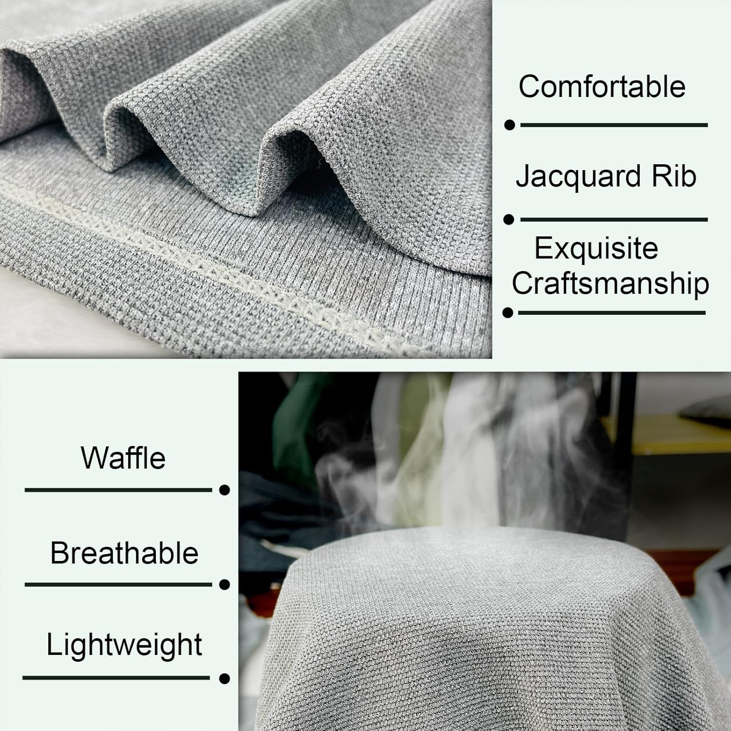 Muscle Cmdr Men's Waffle Henley Shirts Long Sleeve T-Shirt Stylish Casual 5 Button Placket Slim Fit Tee Thermal Underwear - Image 5