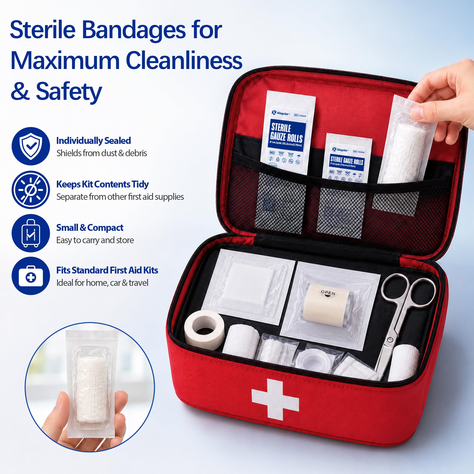 Sterile Gauze Roll 2 in x 4.1 Yards, First Aid Gauze Bandage, 12 Rolls — Amazon image 2