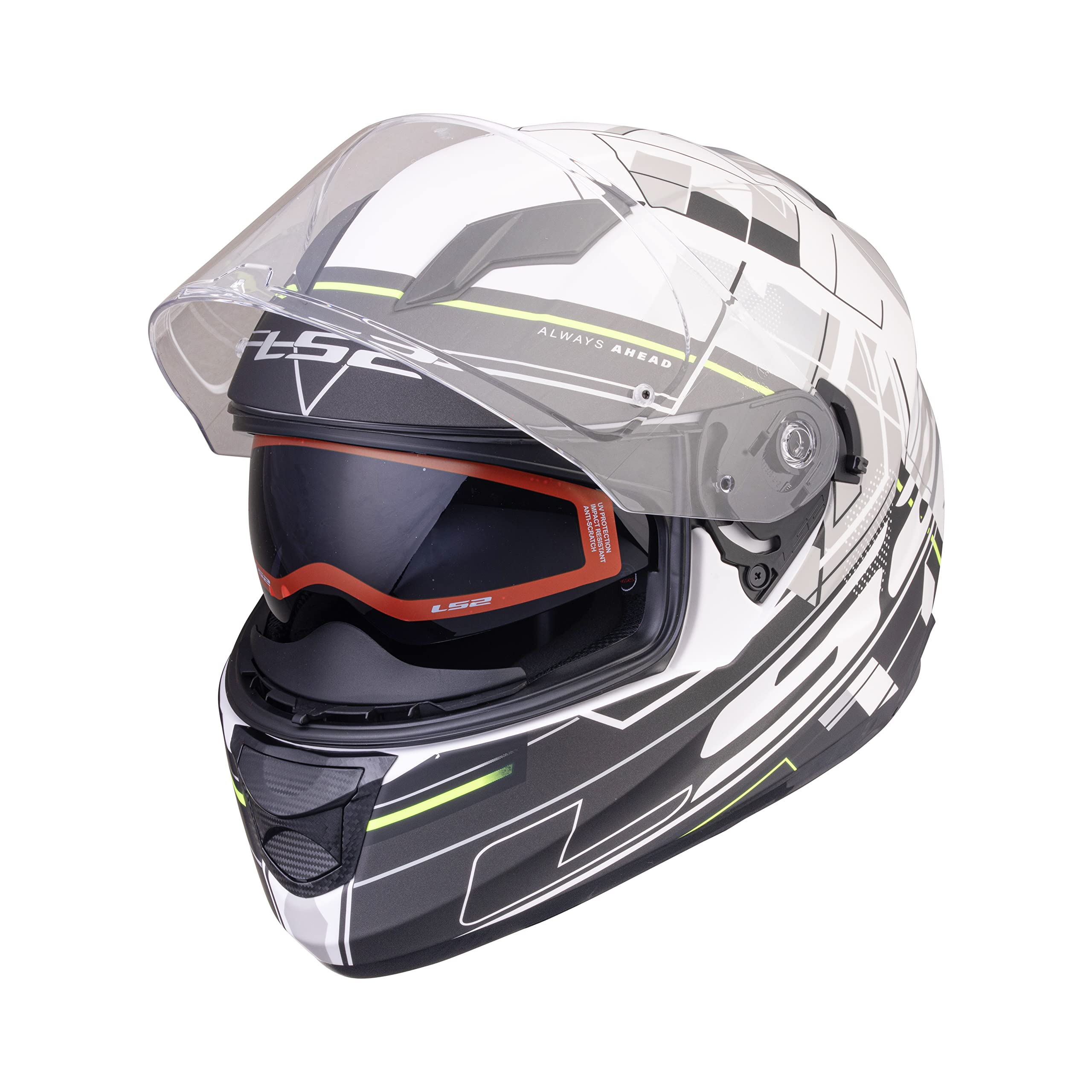 Ls2 Helmets Ff320 Stream Evo Scape Matt White Black Dual
