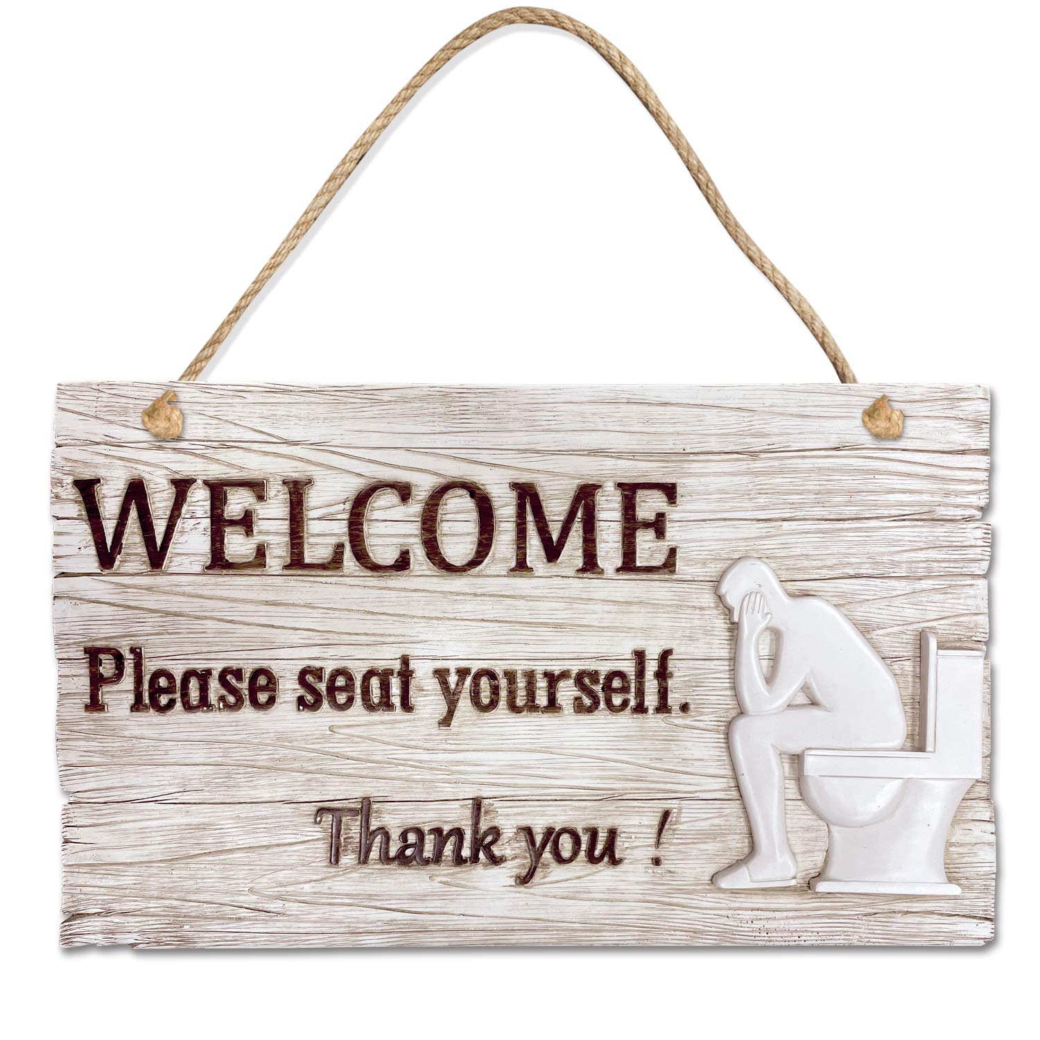 Buy Bingo Castle Bathroom Wall Decor Sign, Sculptured and Hand Painted