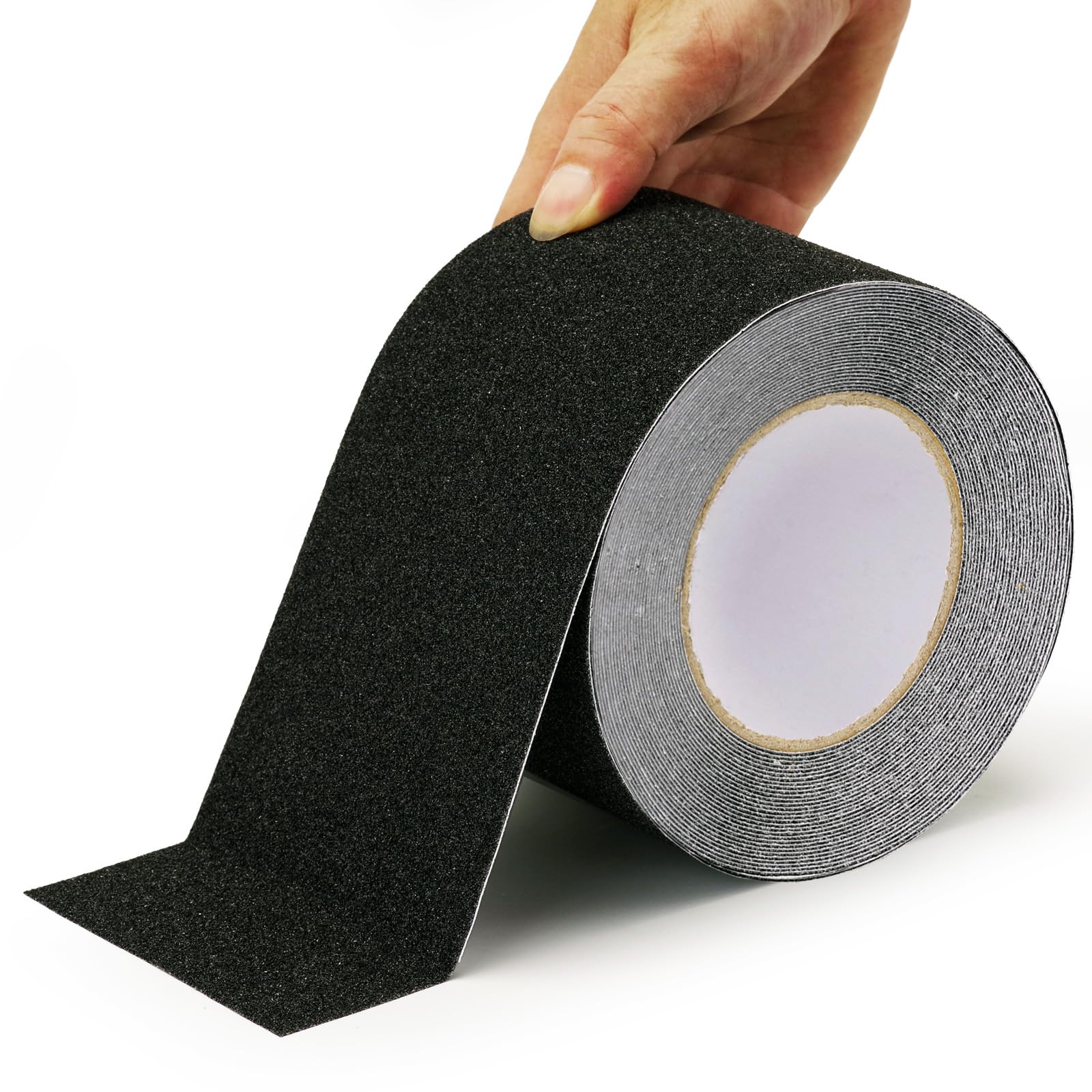 Anmoofun Anti Slip Grip Tape for Stairs 4" x 35 ft High Traction, Waterproof Safety Non Skid Roll for Step Treads Floors Indoor Outdoor, Heavy Duty