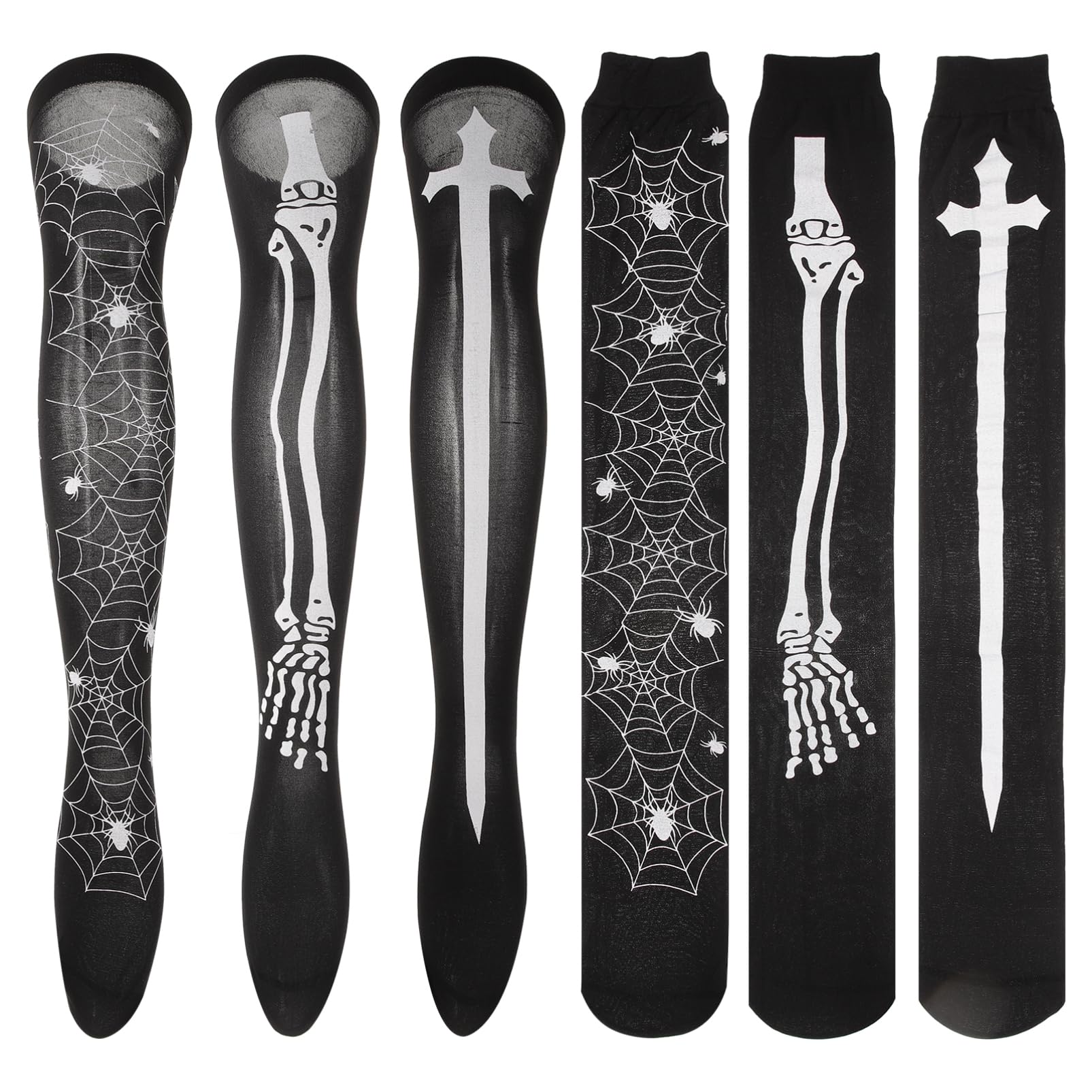 9paare Halloween-kostüm-strümpfe Mit - - -kniestrümpfe Für Partys Und Cosplay Bequeme Lange Socken Für Gruselige Auftritte Und Festliche Anlässe