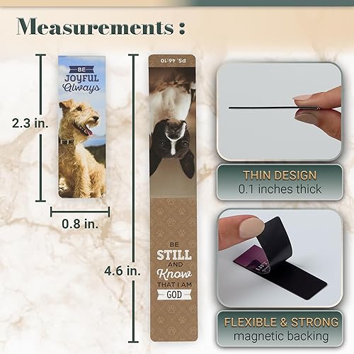 Miniatura 156 de Christian Art Gifts - Conjunto de marcapáginas magnéticos Lift Up Your Hands, 6 unidades Escénica #1