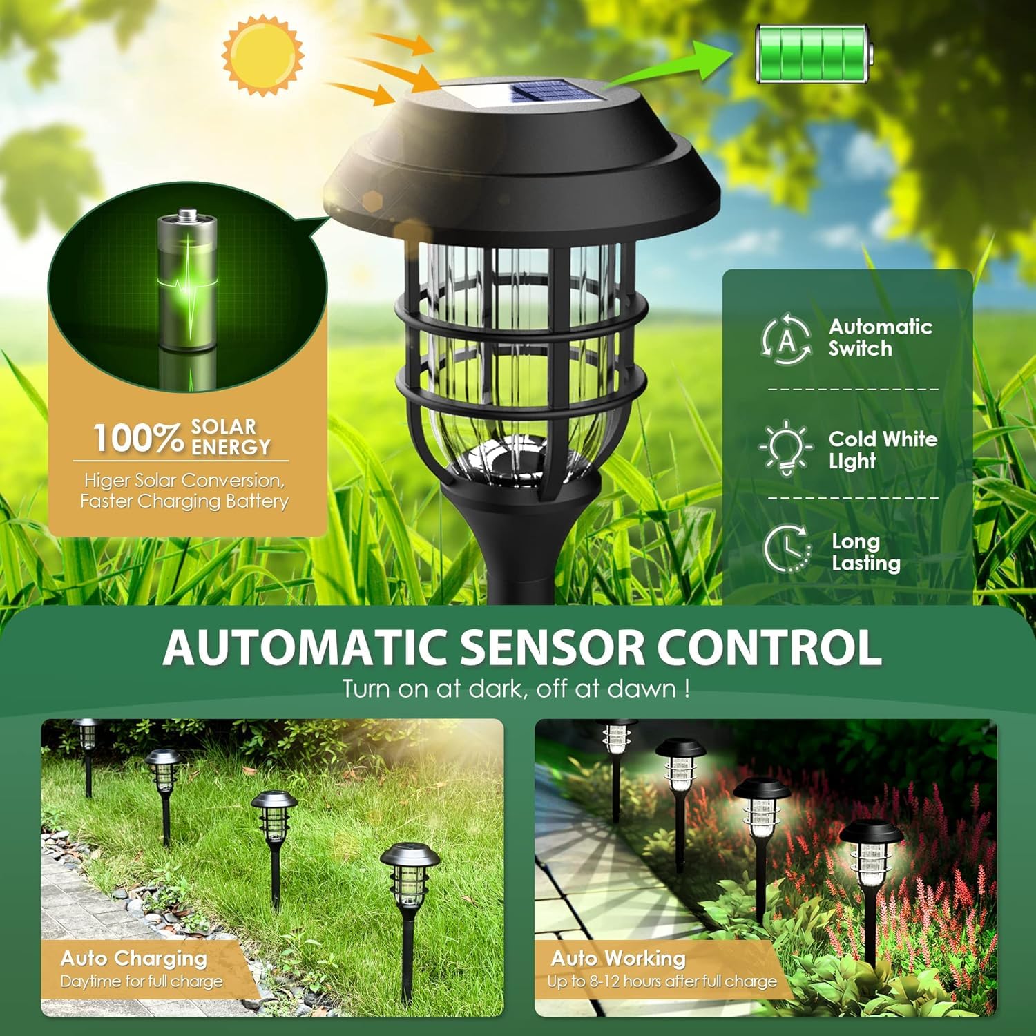 Solpex Solar Pathway Lights - Outdoor Garden Lights -3 Solpex Solar Pathway Lights - Outdoor Garden Lights -3