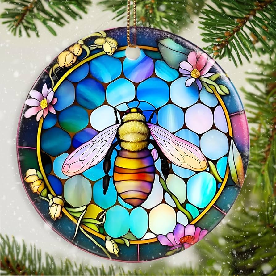 Bee christmas ornament Clearance
