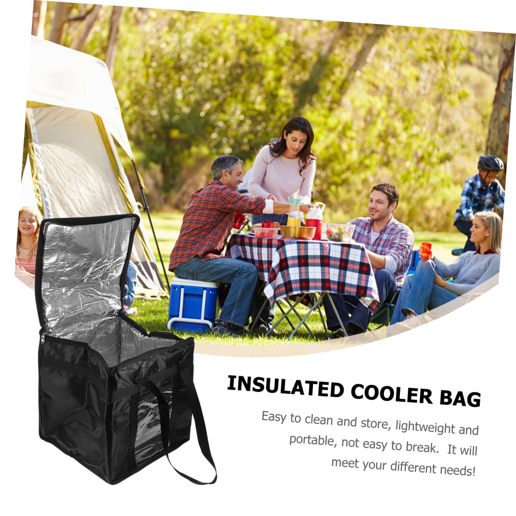 Réutilisable pour Nourriture Chaude et Froides Isolation Thermique Renforcée de Transport Multi-usage pour Pique- Plats à Emporter et Courses