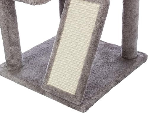 Miniatura 8 de TRIXIE Pepito - Torre para gatos de 39.4 pulgadas, postes rascadores de sisal, árbol para gatos con condominio cubierto de felpa, hamaca, juguetes