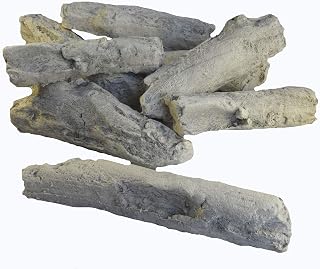 Coals 4 You 5PCLOG04 GAS FIRE REPLACEMENT REALISTIC CERAMIC DRIFTWOOD LOG SET FOR GAS COAL COALS FIRE 8 PIECES SUITABLE FOR LIVING FLAME GAS FIRE ELECTRIC BIO ETHANOL, Black