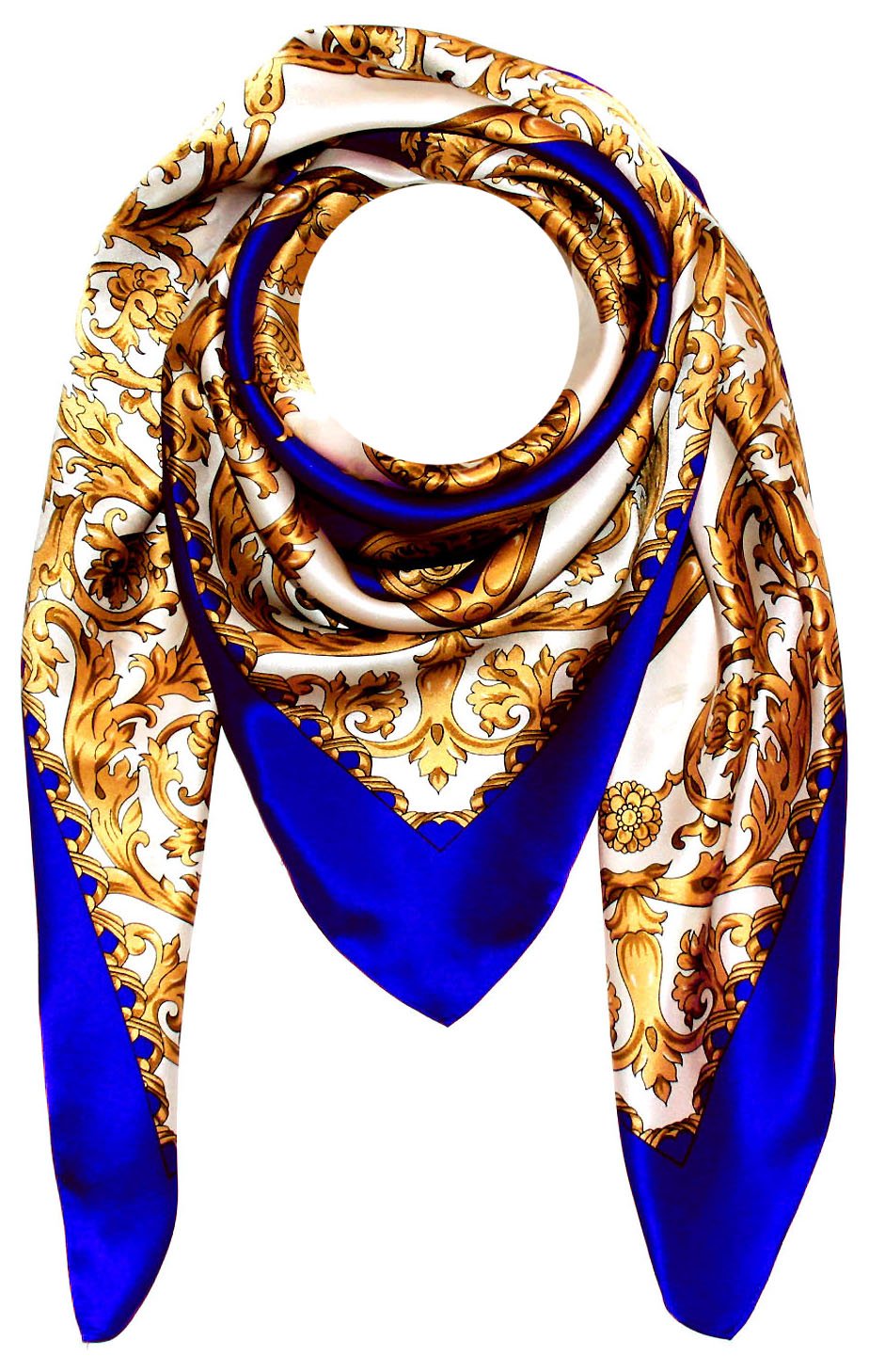 LORENZO CANA - Luxe dames zijdedoek, 100% zijde, XL