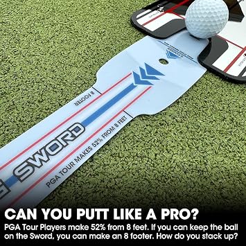 EyeLine Golf Putting Sword 2.0 Pair by Michael Breed – Start Line Putting Trainer – Polycarbonate Golf Putting Training Aid Improves Aim, Alignment & Stroke – Works with EyeLine Golf Putting Mirrors