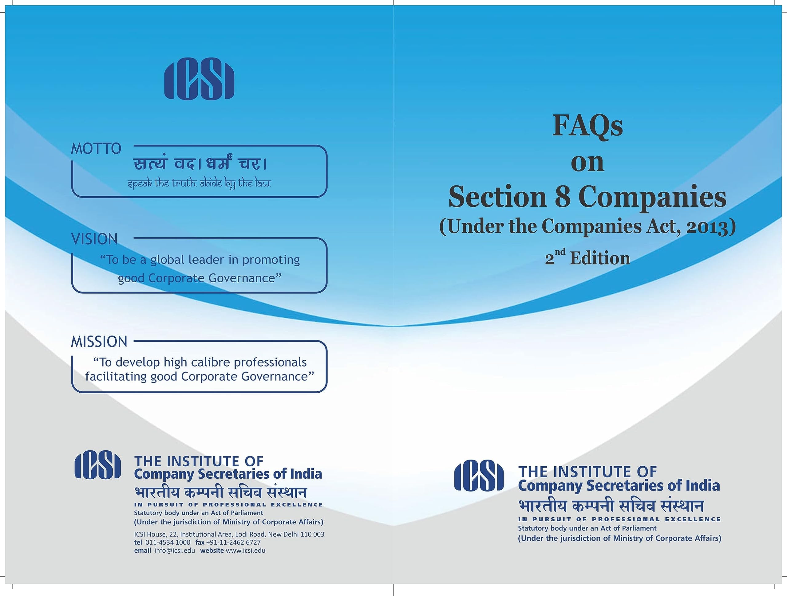 FAQs ON SECTION 8 COMPANIES 2ND EDITION - JUNE 23