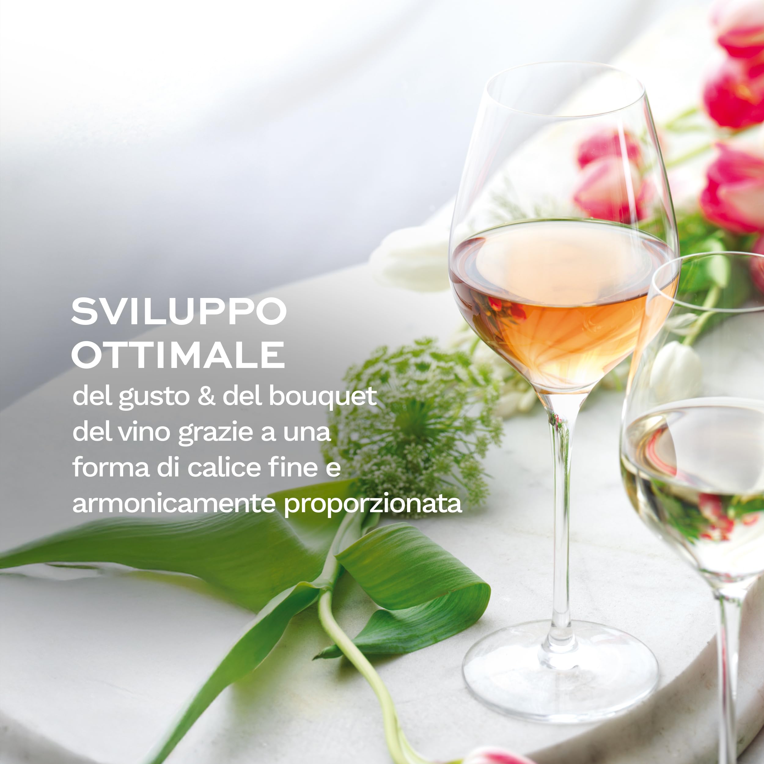 Stölzle Lausitz Calici Universali Exquisit Royal Set di 6, 420 ml – Eleganti Calici in Cristallo per Vini Bianchi, Rosati e Rossi Leggeri – Lavabili in Lavastoviglie, Made in Germany