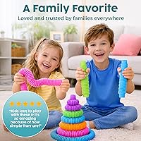 Vista 9 de BUNMO Regalos de Pascua para niños pequeños - Tubos Pop - Juguetes sensoriales Fidget - Aprendizaje creativo - Horas de diversión para niños