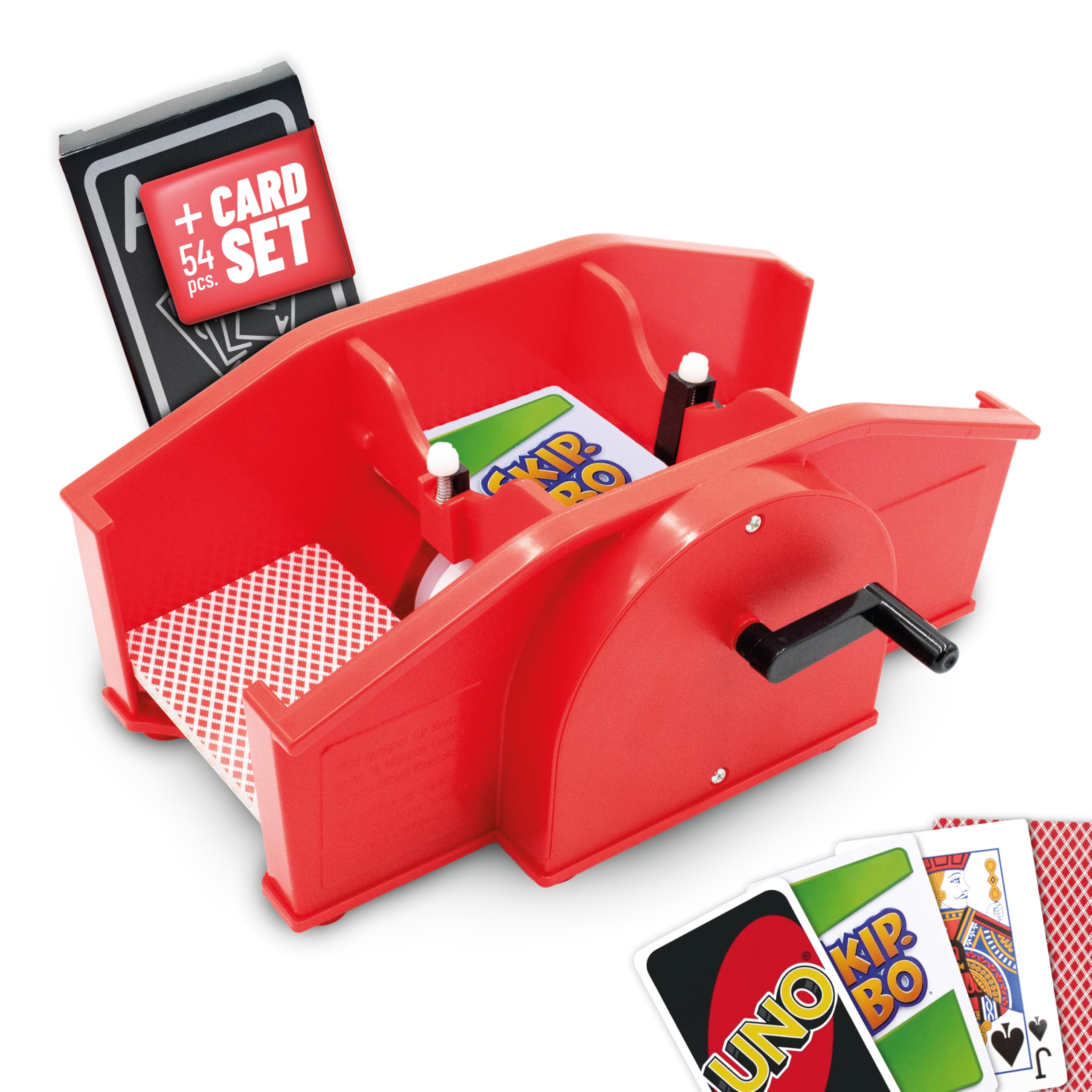 Kyto Manual Card Shuffler with Hand Crank, Playing Card Mixer for Poker UNO, Skat, Rummy, Skip-BO & Blackjack