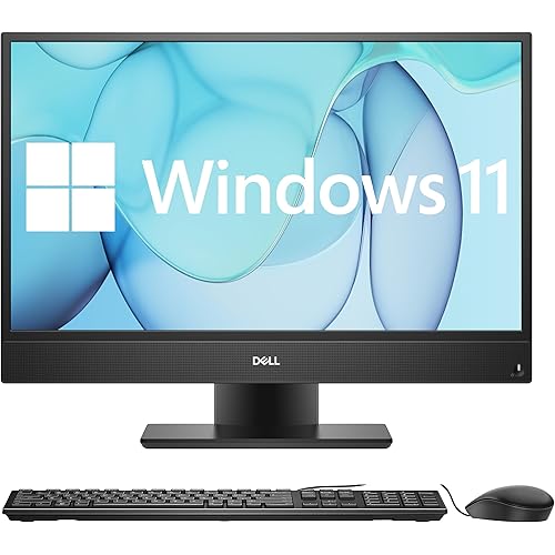 Dell OptiPlex 5260 All-in-One Windows 11 Pro Computer Desktop PC, 21.5in AIO FHD(1920x1080), Intel Core i5-8500, 16GB RAM, 256GB SSD, WiFi, Bluetooth, Keyboard & Mouse (Renewed)
