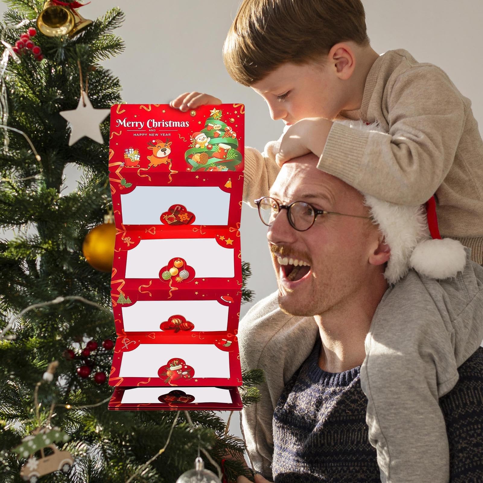 Sobres de dinero de Navidad, tarjeta de felicitación de invierno de 6 ranuras, sobres de dinero en efectivo, para adultos, amantes, amigos, mujeres, hombres, niños y niñas