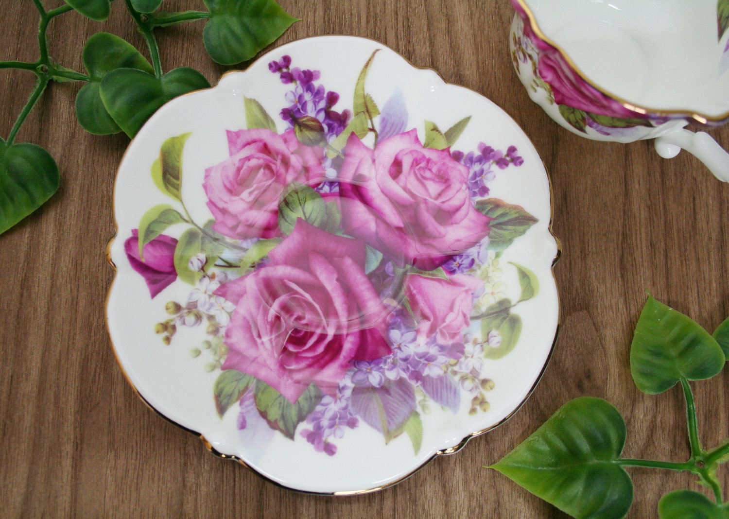 アンティーク　チャイナ　ローズメダリオン ２枚　Chinese Rose antique-chinese-export-octagon