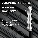 L’Oréal Paris Extensionist Mascara, Lengthening Mascara, Extension-like Length & Volume, For Sensitive Eyes, Clump-Free, Blackest Black WSH, 9.9 mL
