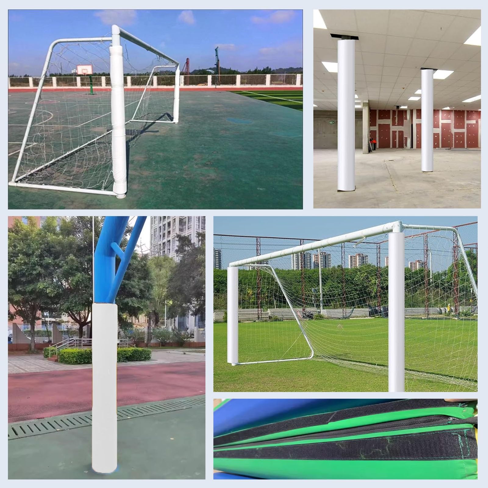 Envoltura acolchada para bastón de baloncesto y bastones redondos de 3 a 10 pulgadas, cubierta suave y duradera para vigas y columnas de soporte de metal