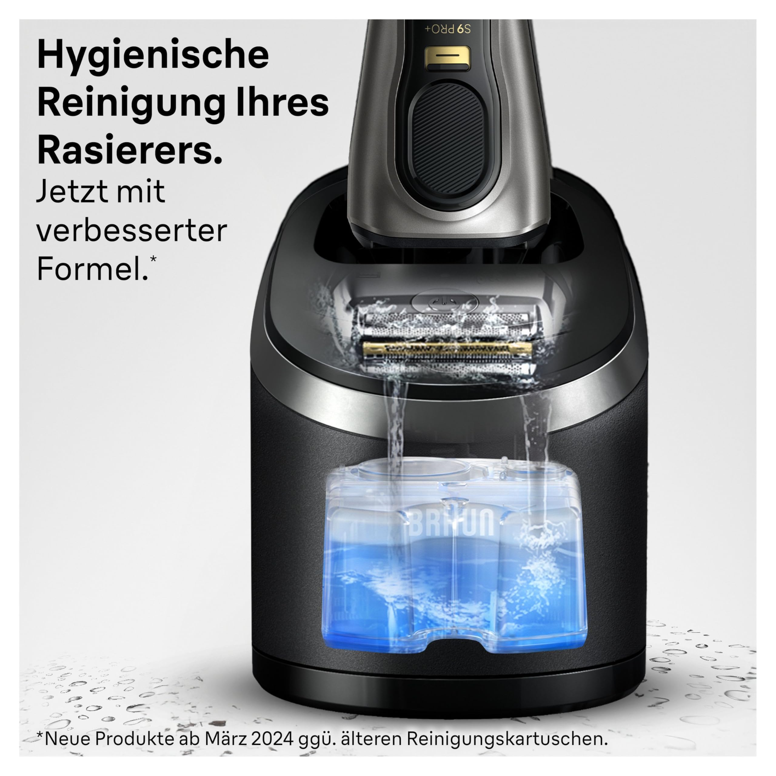 Braun 3-in-1 ShaverCare Reinigungskartuschen, Scherkopfreiniger, 12er Pack | Original Kartuschen für Reinigungsstationen, Reinigt Rasierer 10x Besser Als Wasser, Entfernt Haare Und Hautpartikel